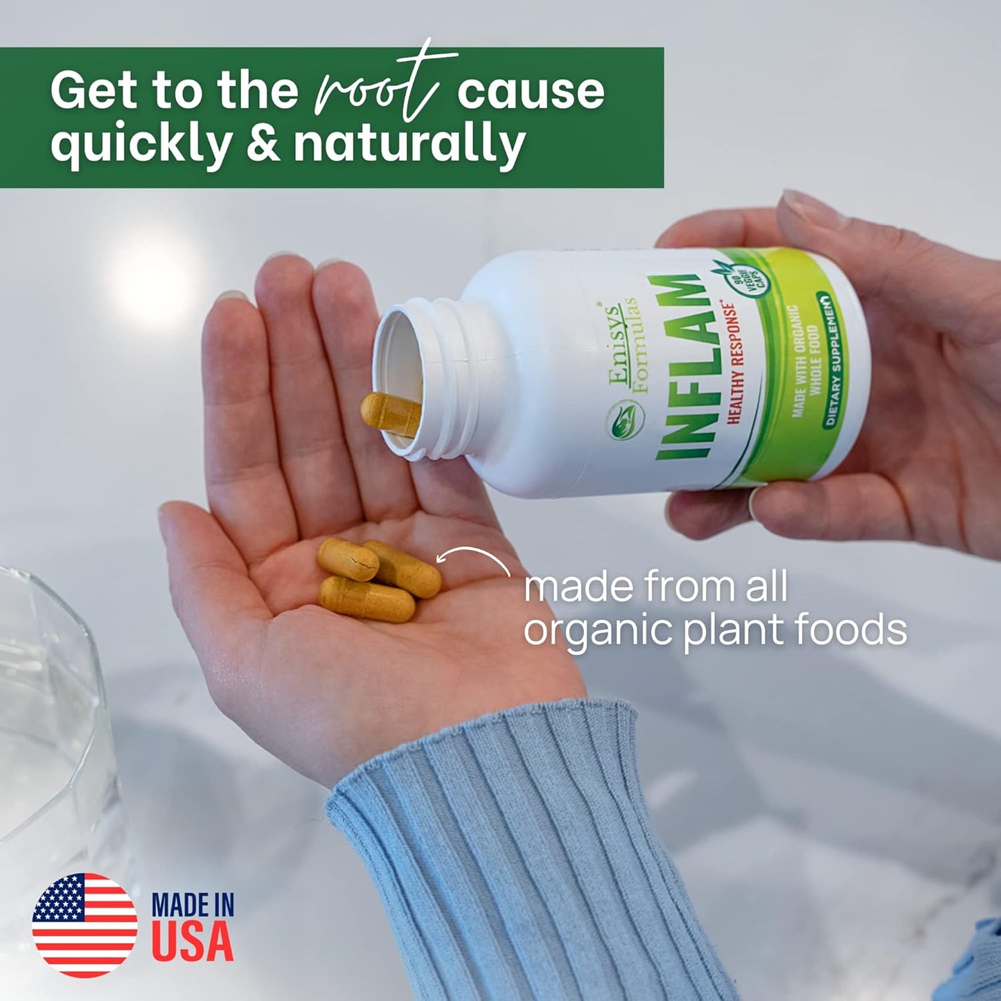 Organic Non-GMO Turmeric with Ginger 1050mg - High Absorption Whole Food Supplement - No Sugar, Gluten, Dairy - Pure and Potent Formula