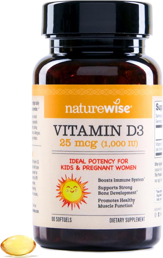 Organic Non-GMO Vitamin D3 1000iu (25 mcg) Mini Softgel Supplement - 90-Day Immune Support & Bone Health Supply
