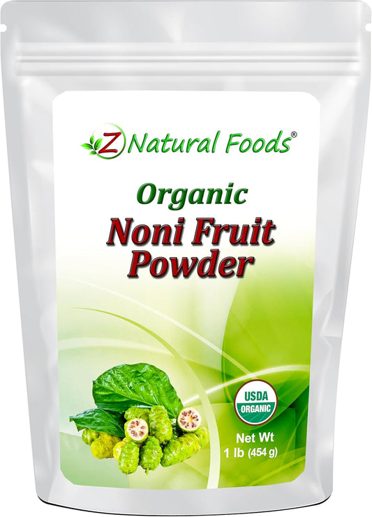 Organic Noni Fruit Powder Superfood Supplement - Raw, Vegan, Non-GMO - 1 lb - Mix in Juice, Drinks, Shakes, Smoothies