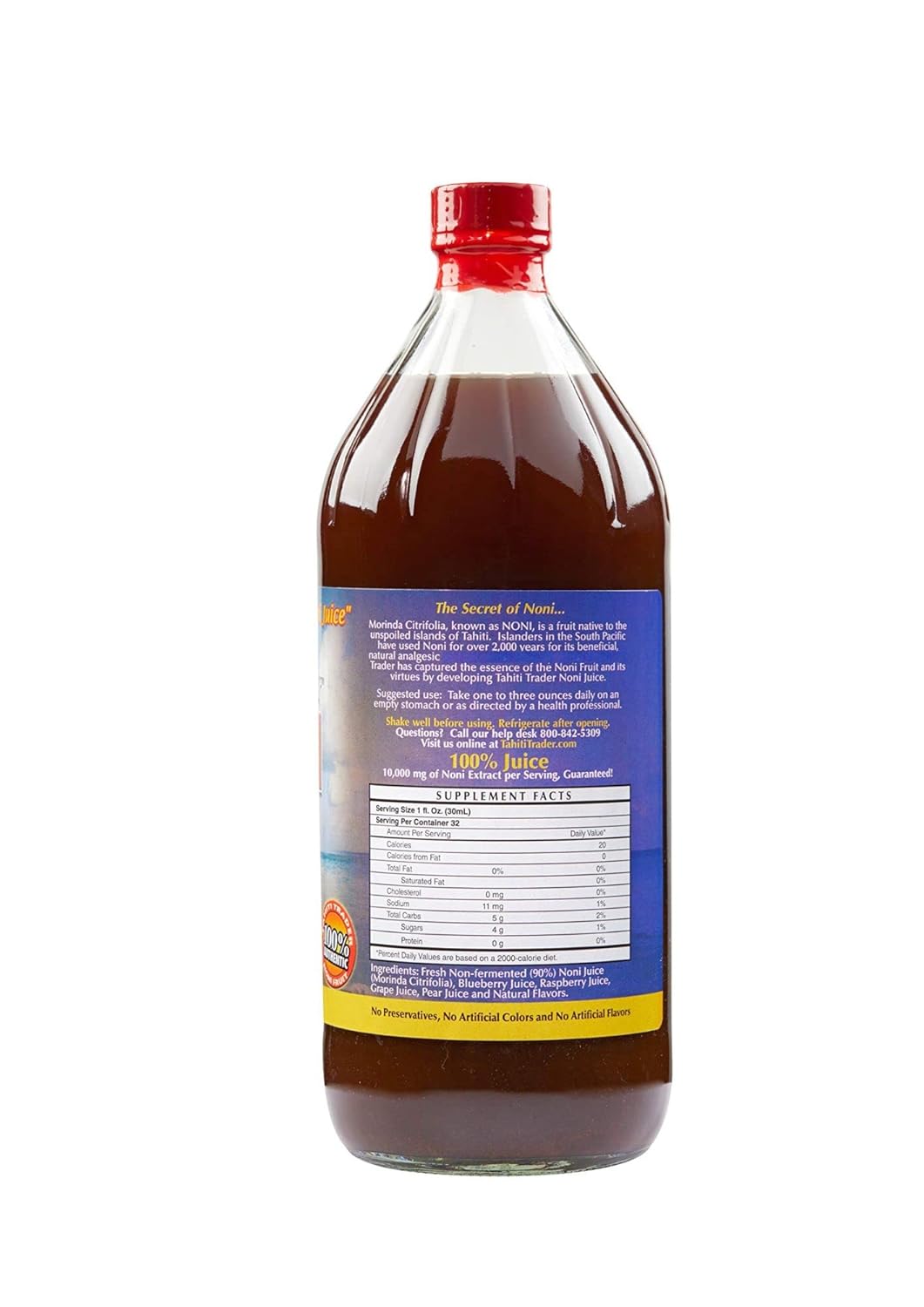 Organic Noni Juice Mix & Match 4 Pack - High-Potency Antioxidant Superfood Juice for Energy & Health - 32oz Bottles