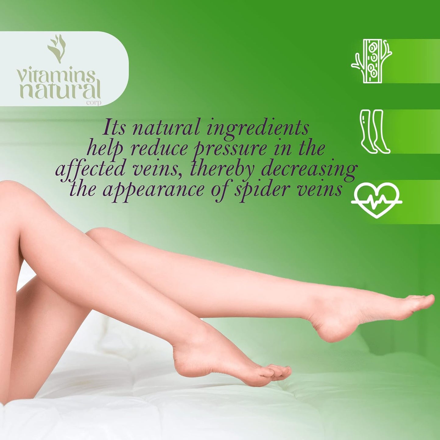 Organic Nopal and L-Carnitine Blend to Support Immune Health and Ease Varicose Veins by Vitamins Natural Corp