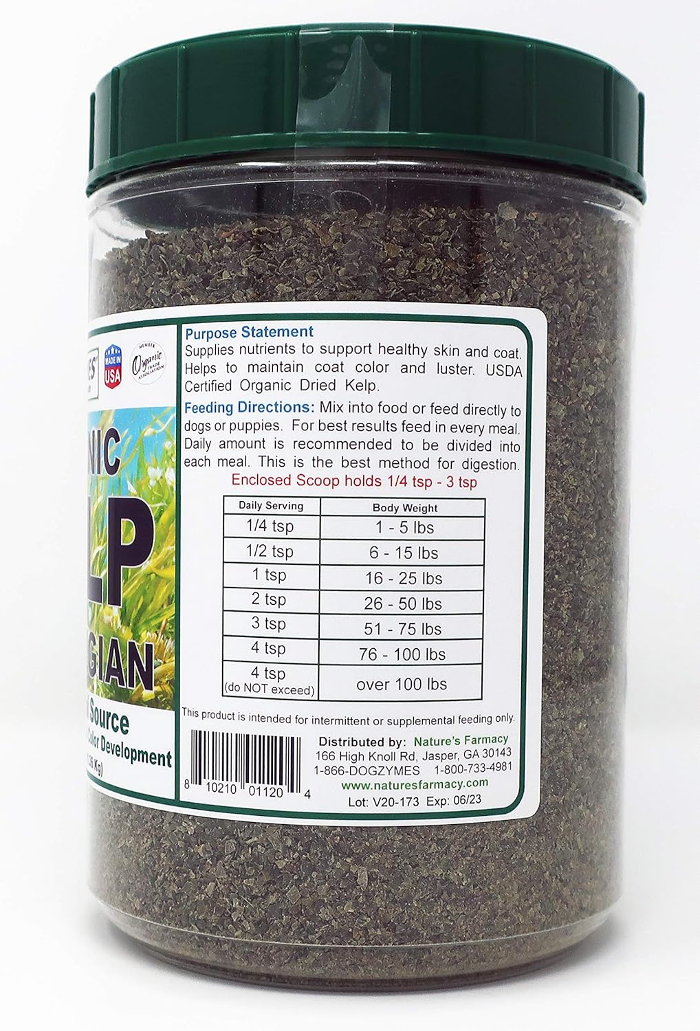 Organic Norwegian Kelp for Pets - Rich in Iodine for Thyroid Support (3 lb)