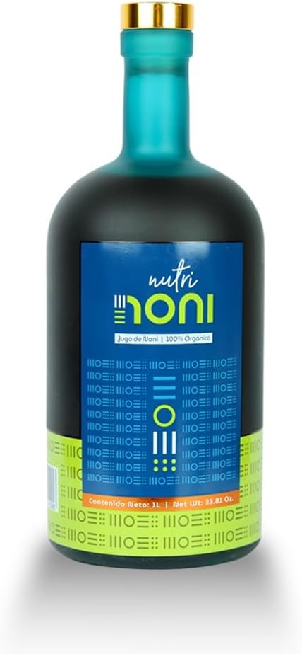 Organic Nutri Noni Juice from Costa Rica - 100% Pure Original Flavor, No Added Fruit - 33.8 fl oz - Superfood