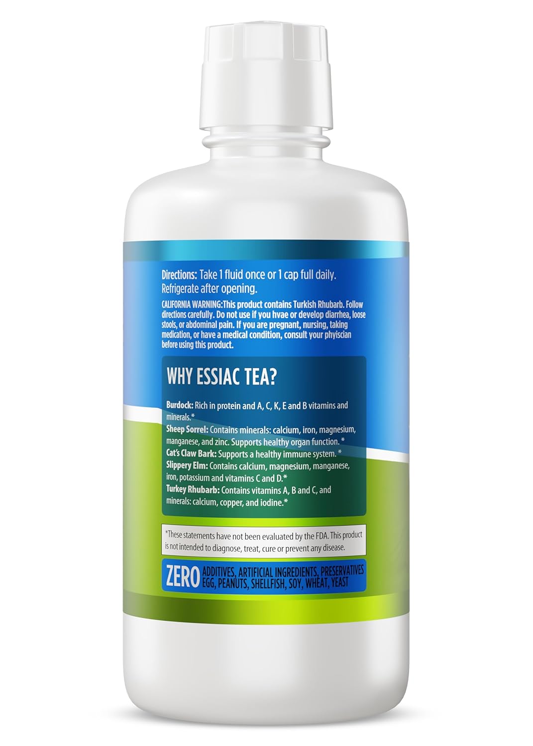Organic NutriNoche Essiac Tea - Pure Liquid Herbal Supplement with WildCrafted Herbs
