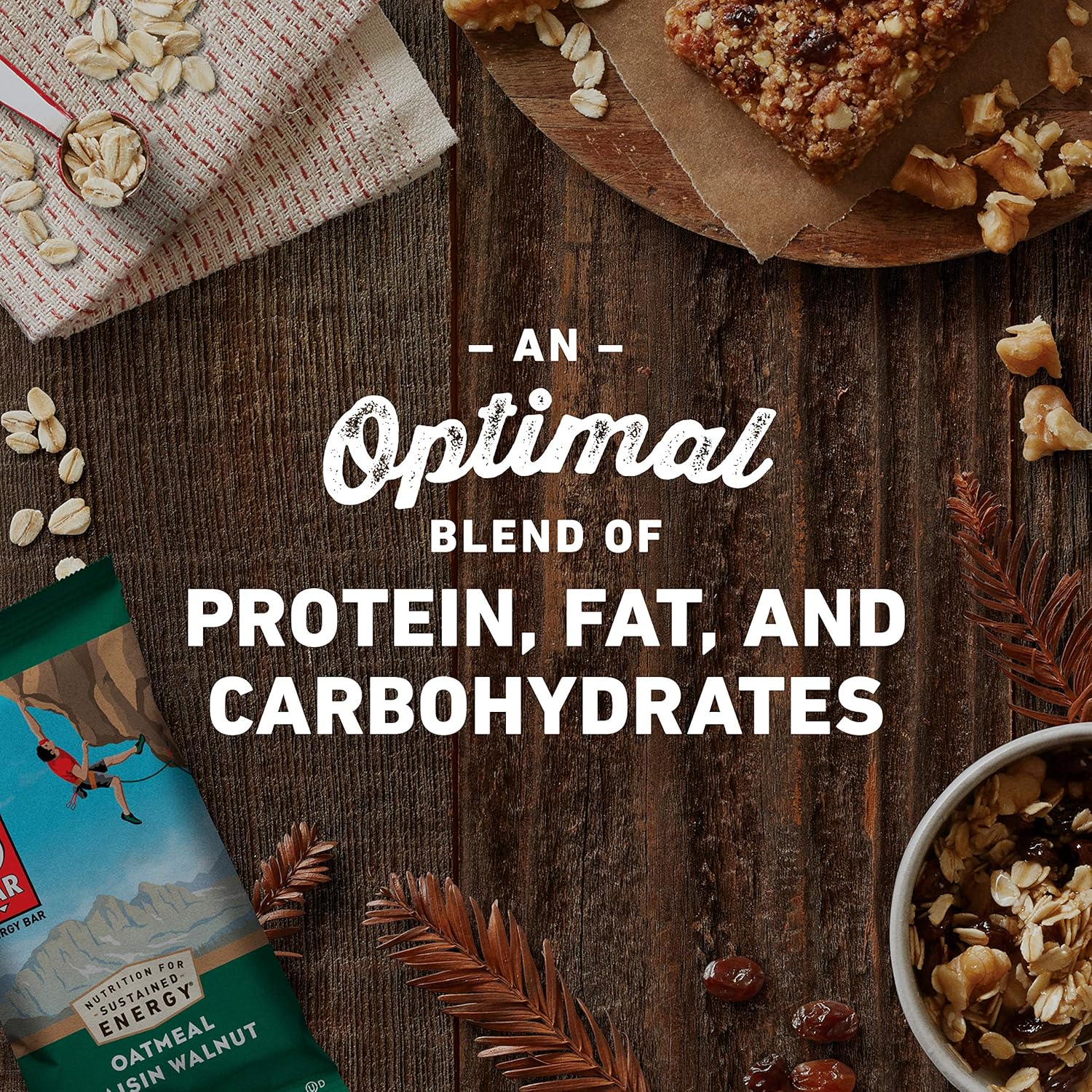 Organic Oatmeal Raisin Walnut Energy Bars - Plant Based Protein Snacks - Vegetarian & Kosher - 24 Count