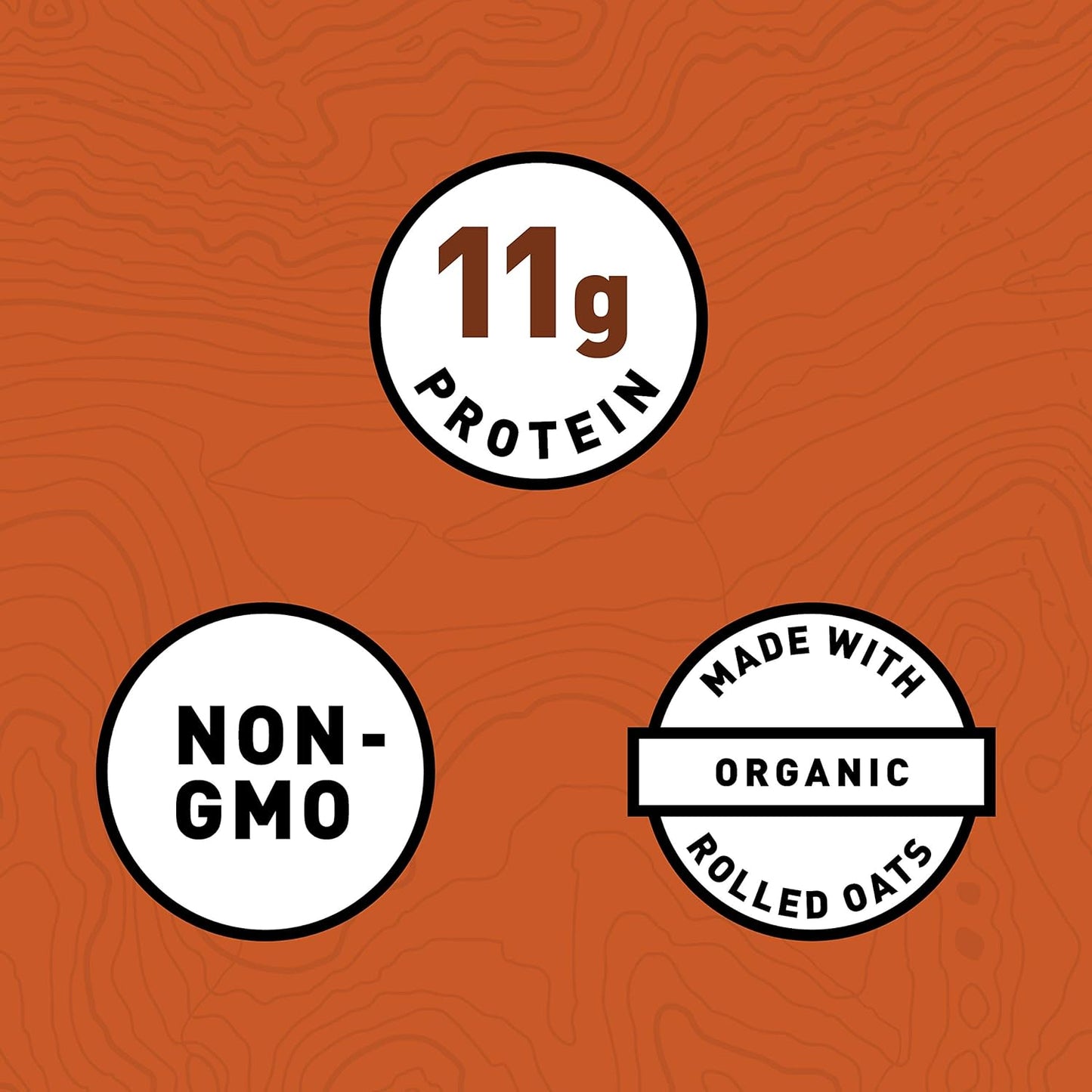 Organic Oats Energy Bars - Crunchy Peanut Butter - Plant Based - Vegetarian - Kosher - 24 Count (2.4 oz Protein Bars)