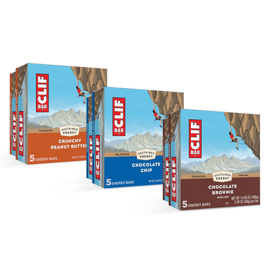 Organic Oats Energy Bars Variety Pack - Plant Based Protein - Non-GMO - 30 Bars, 3 Flavors, 6 Boxes