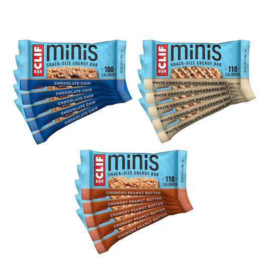 Organic Oats Plant Based Protein Snack Bars - CLIF BAR Mini Variety Pack - Non-GMO - 0.99 oz. (30 Count)