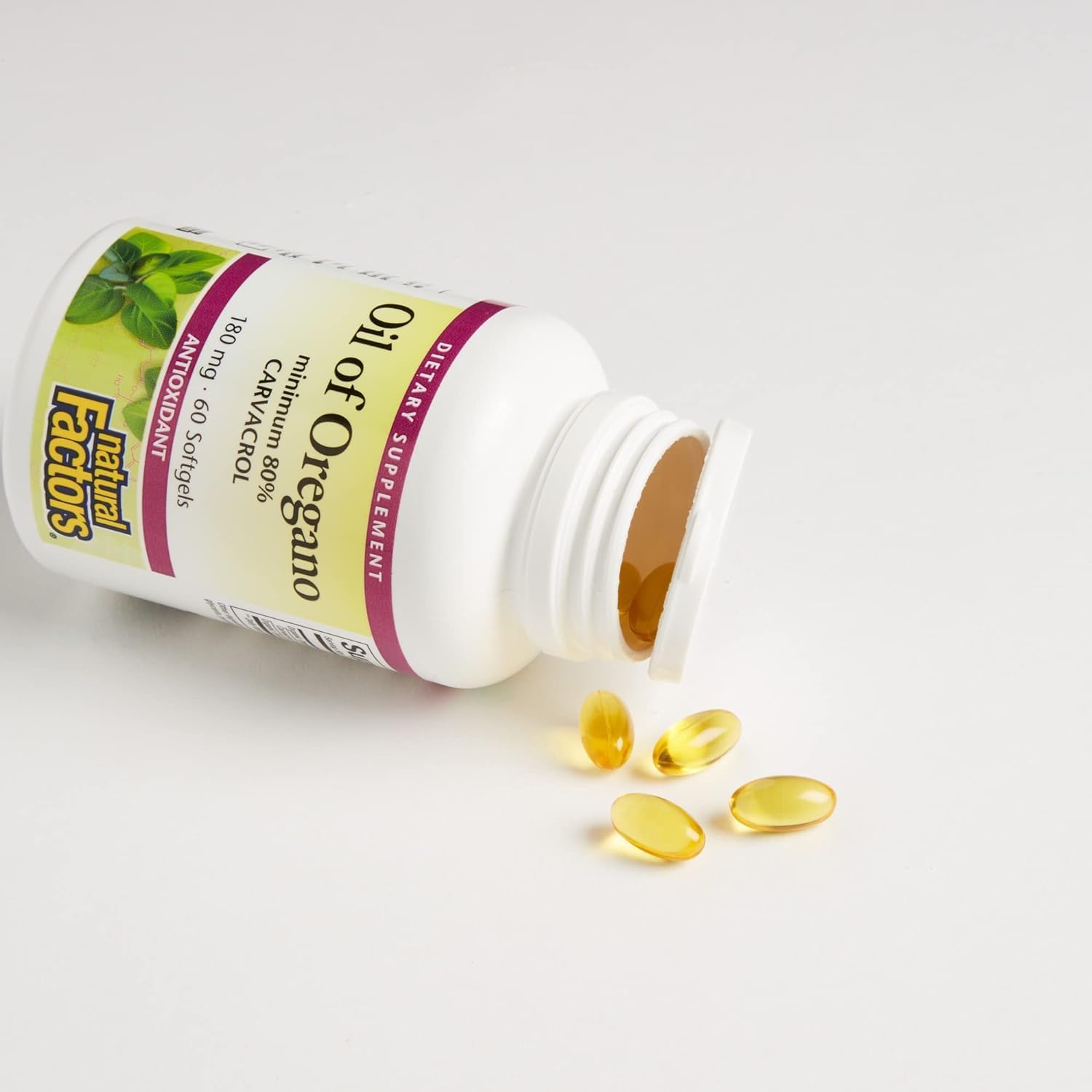 Organic Oil of Oregano Capsules with Extra Virgin Olive Oil - 60 Count