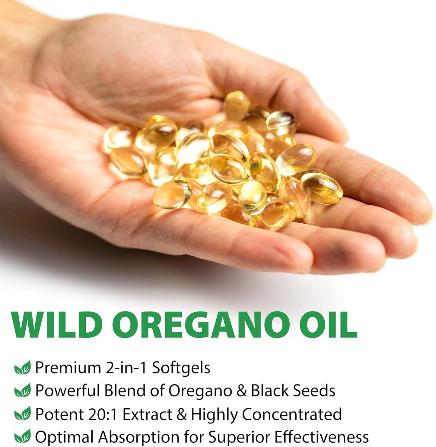 Organic Oil of Oregano Softgels with Black Seed Oil - 120 Count, 6000mg - Immune & Digestive Support, Antioxidant - Non-GMO, Gluten Free
