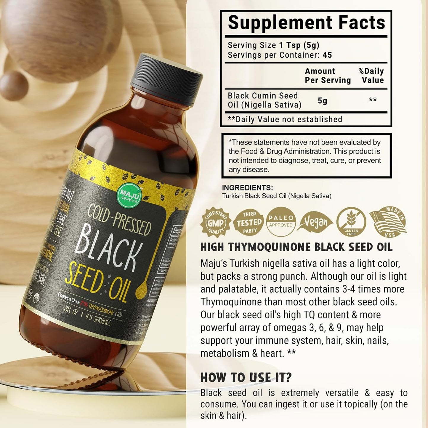 Organic Oregano and Black Seed Oil Duo by Maju Superfoods - Immune Support and Wellness Bundle