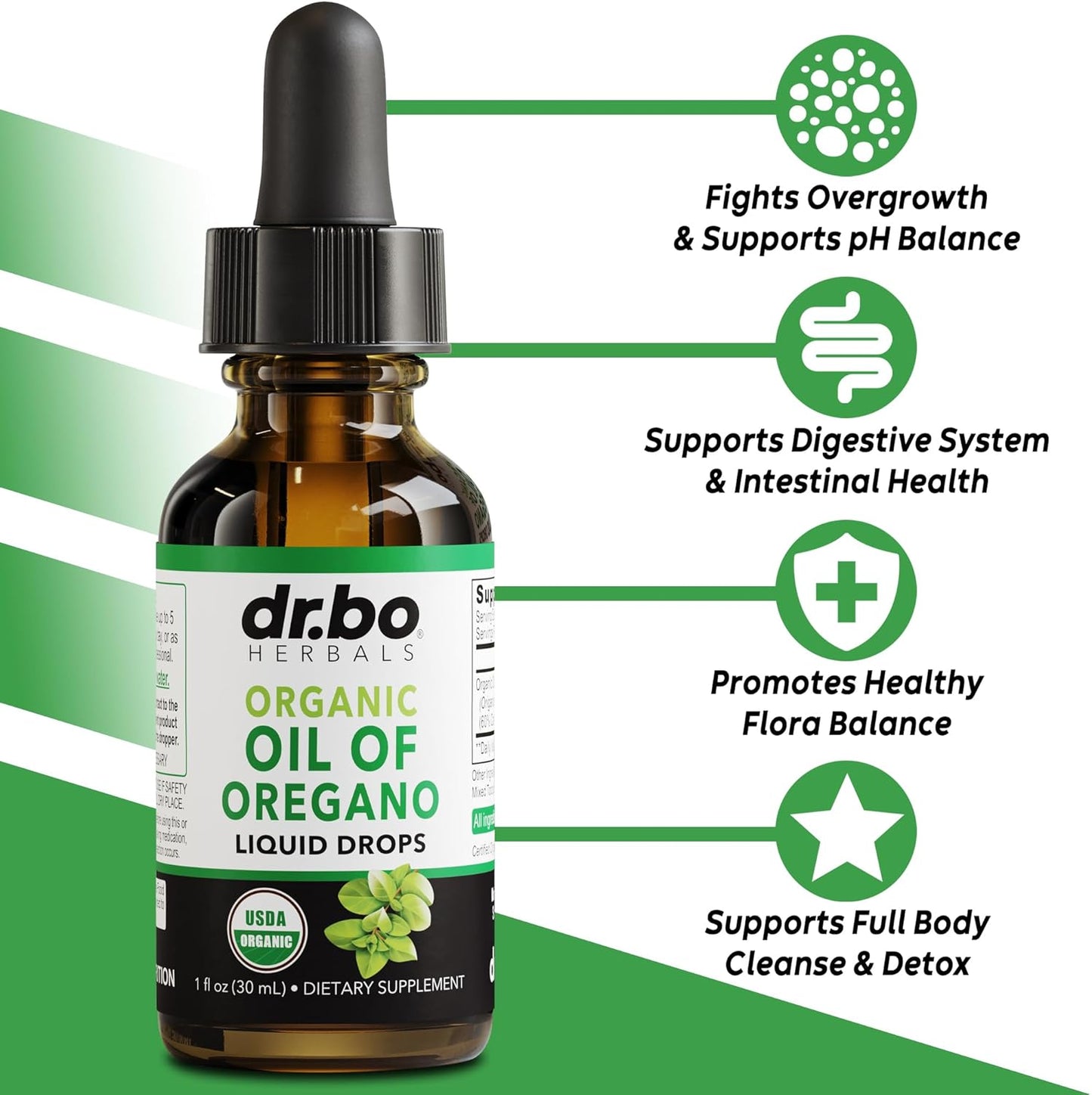 Organic Oregano Oil Drops & Charcoal Capsules for Stomach Gas Cleanse - Immune Support & Digestive Detox - Liquid Tincture & Pills