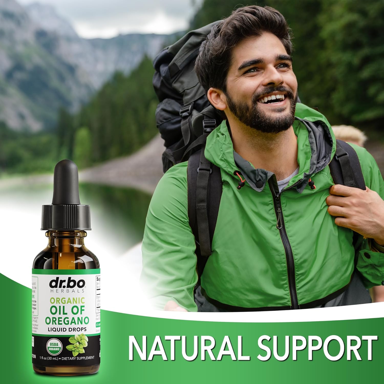 Organic Oregano Oil Drops for Gut Health - Immune Support Tincture with Wormwood, Black Walnut, and Cloves