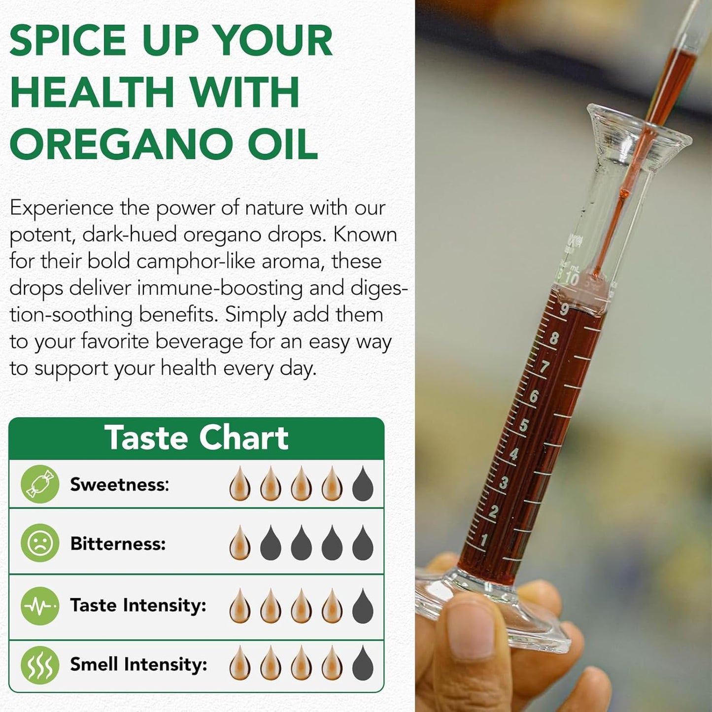 Organic Oregano Oil Liquid Drops - Concentrated Plant Extract for Immune Support and Energy - Vegan 60ML/2 Fl Oz