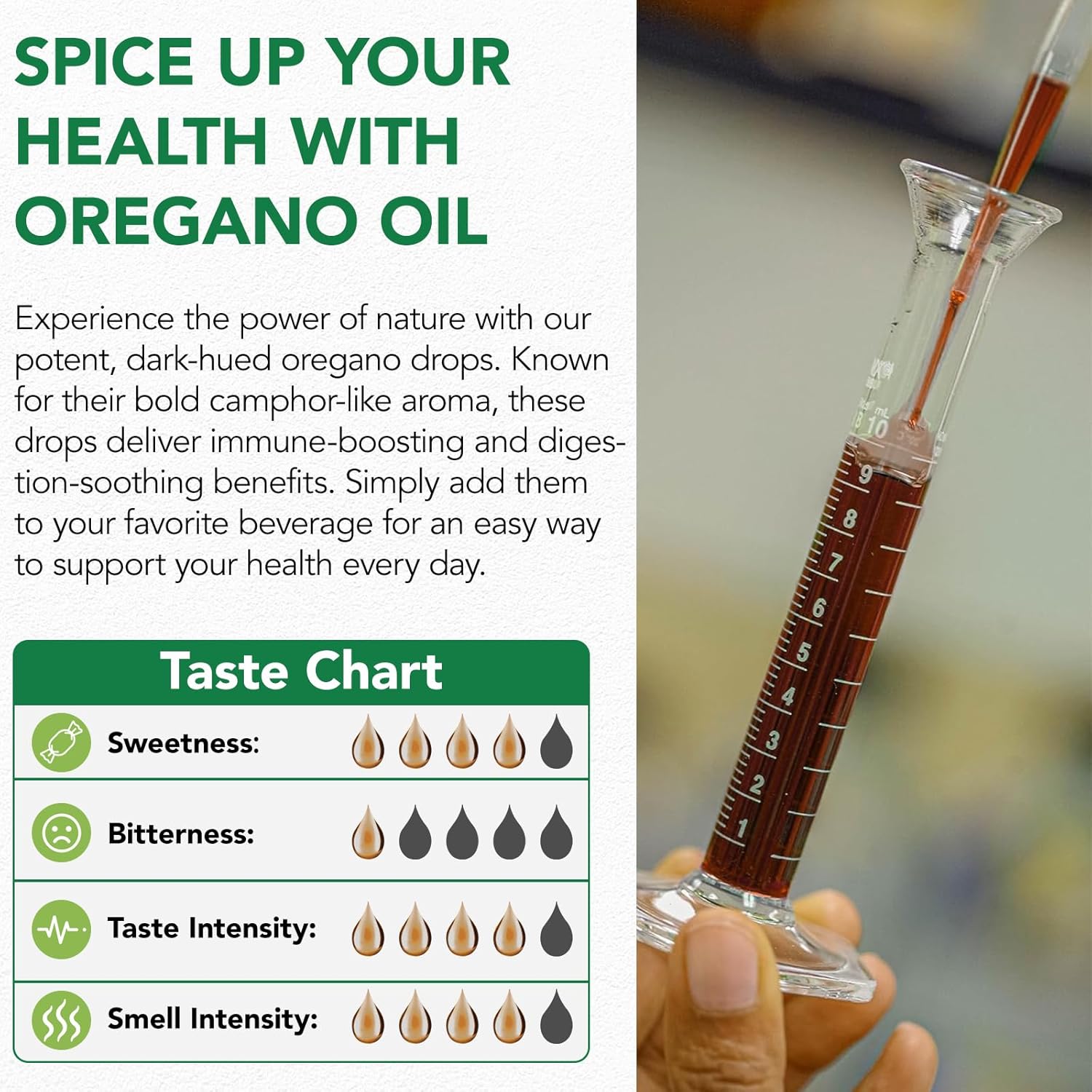 Organic Oregano Oil Liquid Drops - Concentrated Plant Extract for Immune Support and Energy - Vegan 60ML/2 Fl Oz