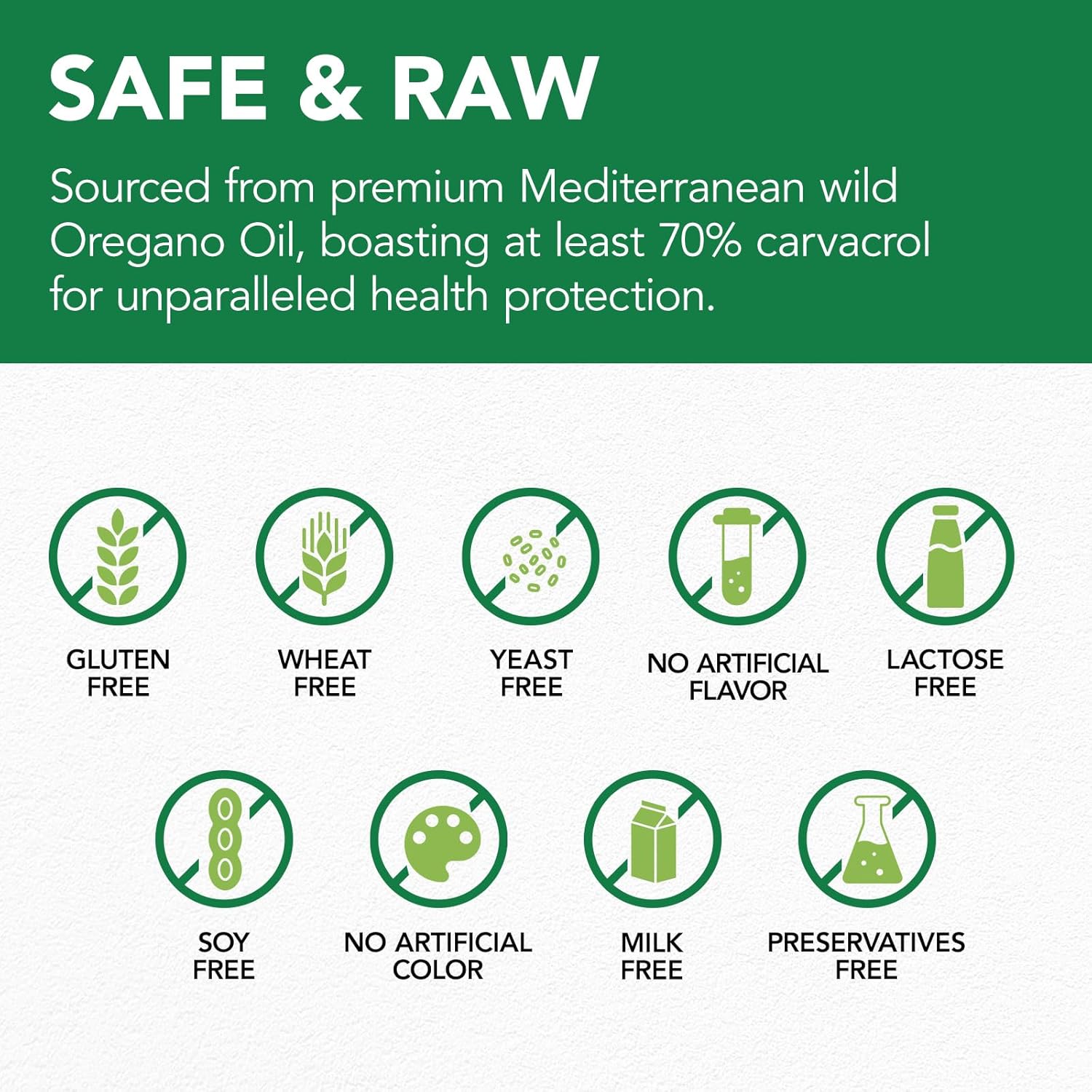 Organic Oregano Oil Liquid Drops - Concentrated Plant Extract for Immune Support and Energy - Vegan 60ML/2 Fl Oz