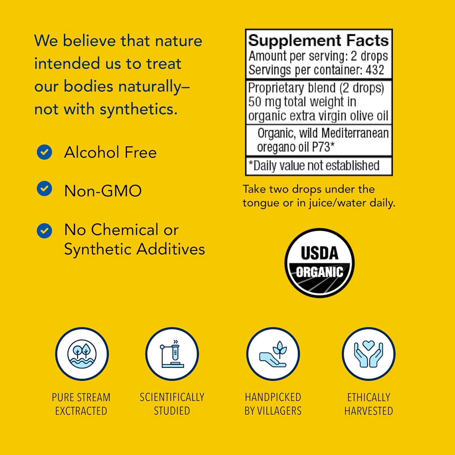 Organic Oreganol P73 Immune Support Oil - 3 Pack, 1 fl oz Each - Certified Wild Oregano - Non-GMO - Mediterranean Source - 1296 Servings