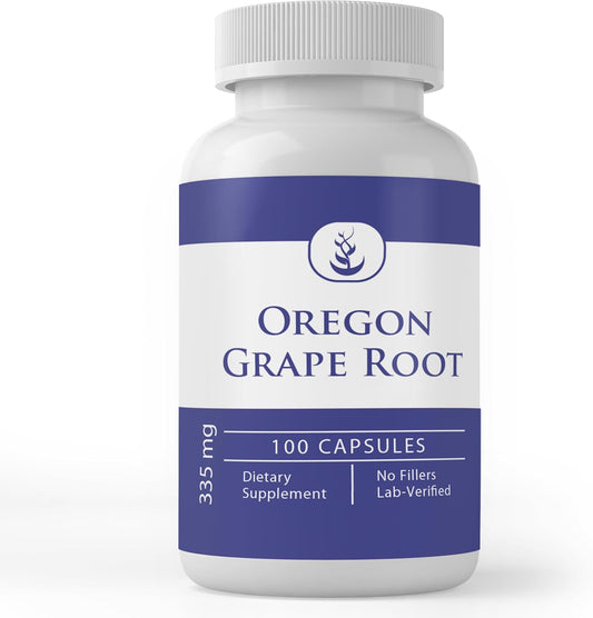 Organic Oregon Grape Root Capsules - 100 Count, Pure Ingredients, No Additives, Lab Verified