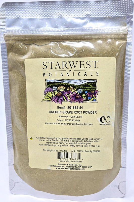 Organic Oregon Grape Root Powder - 4oz by Starwest Botanicals