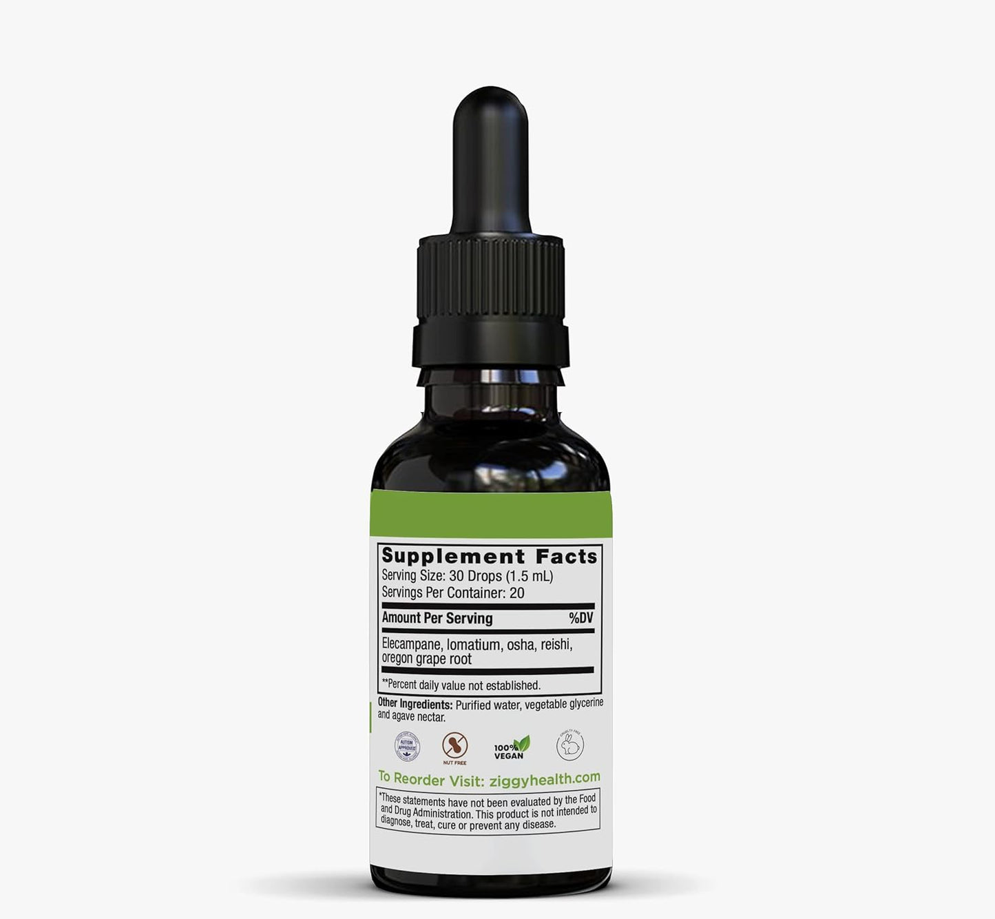 Organic Oregon Grape Root Tincture - Alcohol-Free Extract for Herbal Support - 1oz by Ziggy Baby Health