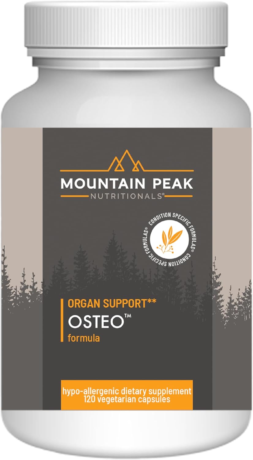 Organic Osteo Supplement for Bone Health - Vitamins D3, K2, Calcium, Magnesium - Supports Strong Bones - 120 Vegetarian Capsules by Mountain Peak Nutritionals