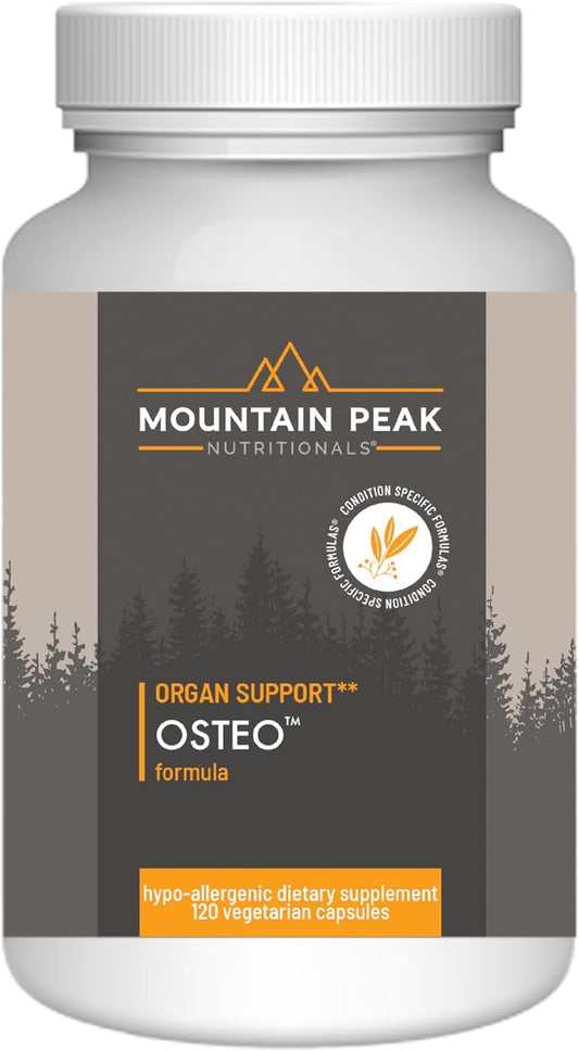 Organic Osteo Supplement for Bone Health - Vitamins D3, K2, Calcium, Magnesium - Supports Strong Bones - 120 Vegetarian Capsules by Mountain Peak Nutritionals