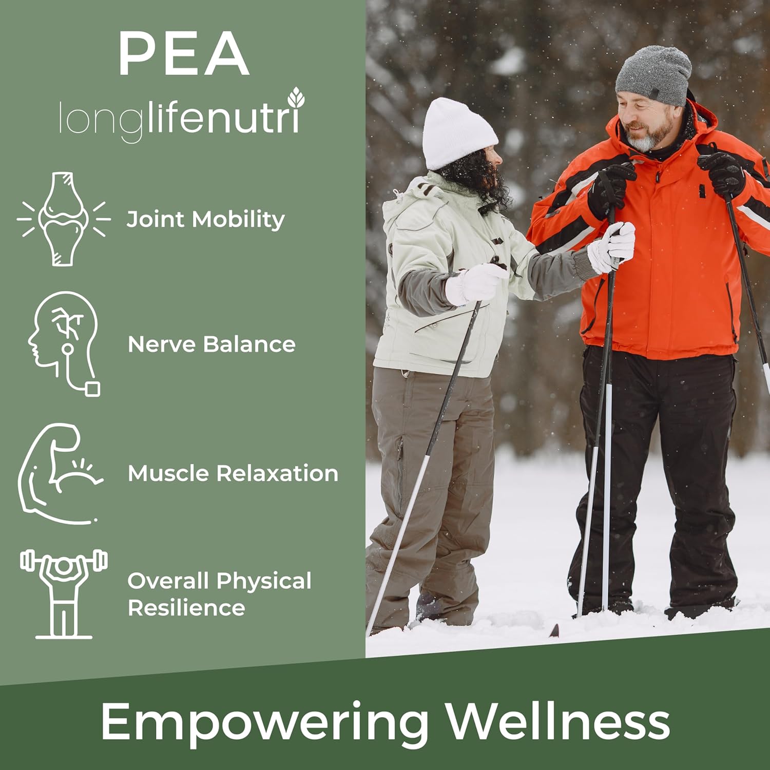 Organic Palmitoylethanolamide (Micronized Pea) 400mg - 120 Vegetarian Capsules, USA-Made Supplement for Discomfort, 4-Month Supply