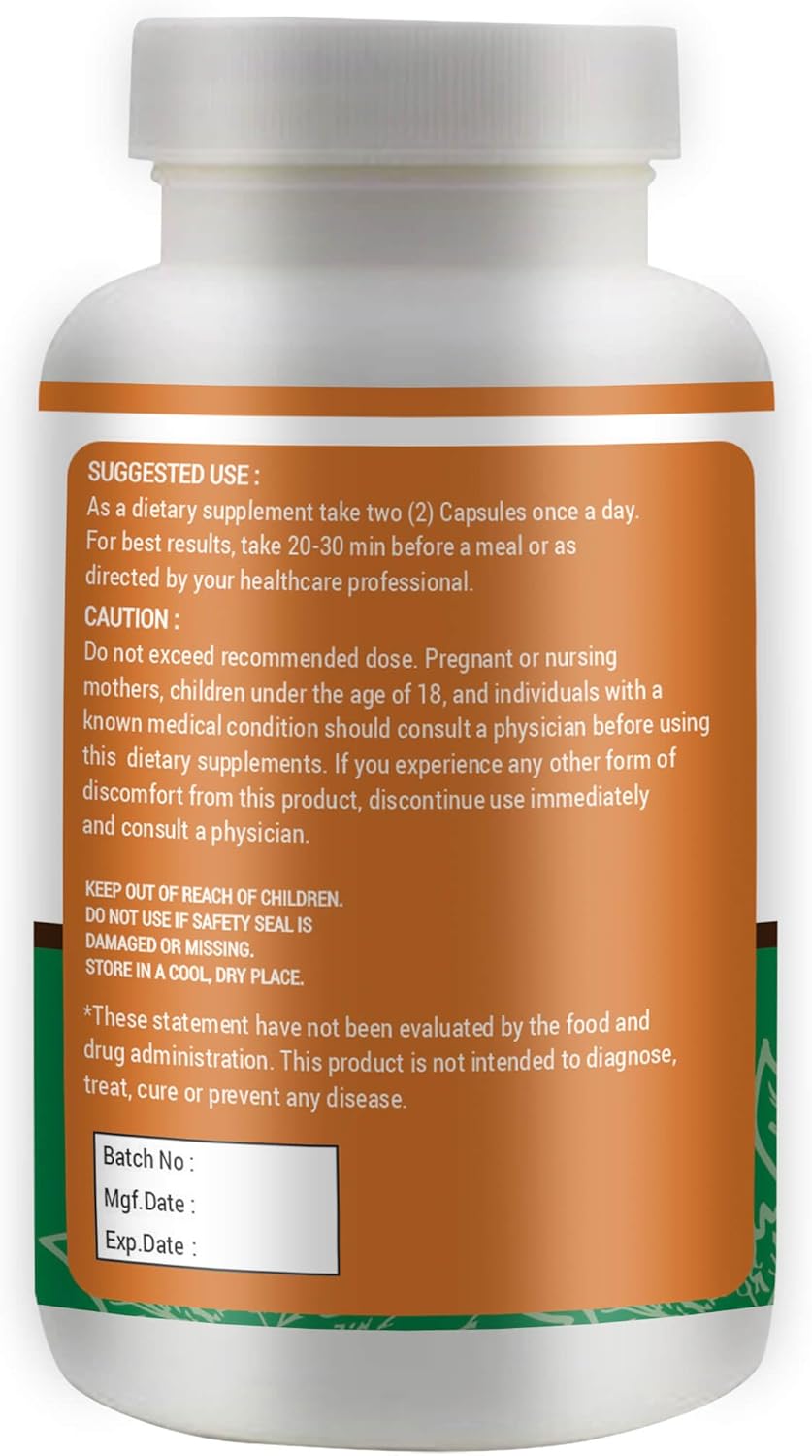 Organic Papaya Leaf Extract Capsules - 180 Pills, 1000mg, Supports Platelet Immunity & Digestion, 90 Servings