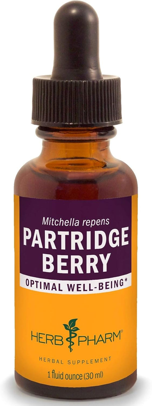 Organic Partridge Berry Liquid Extract by Herb Pharm - 1 Ounce Bottle
