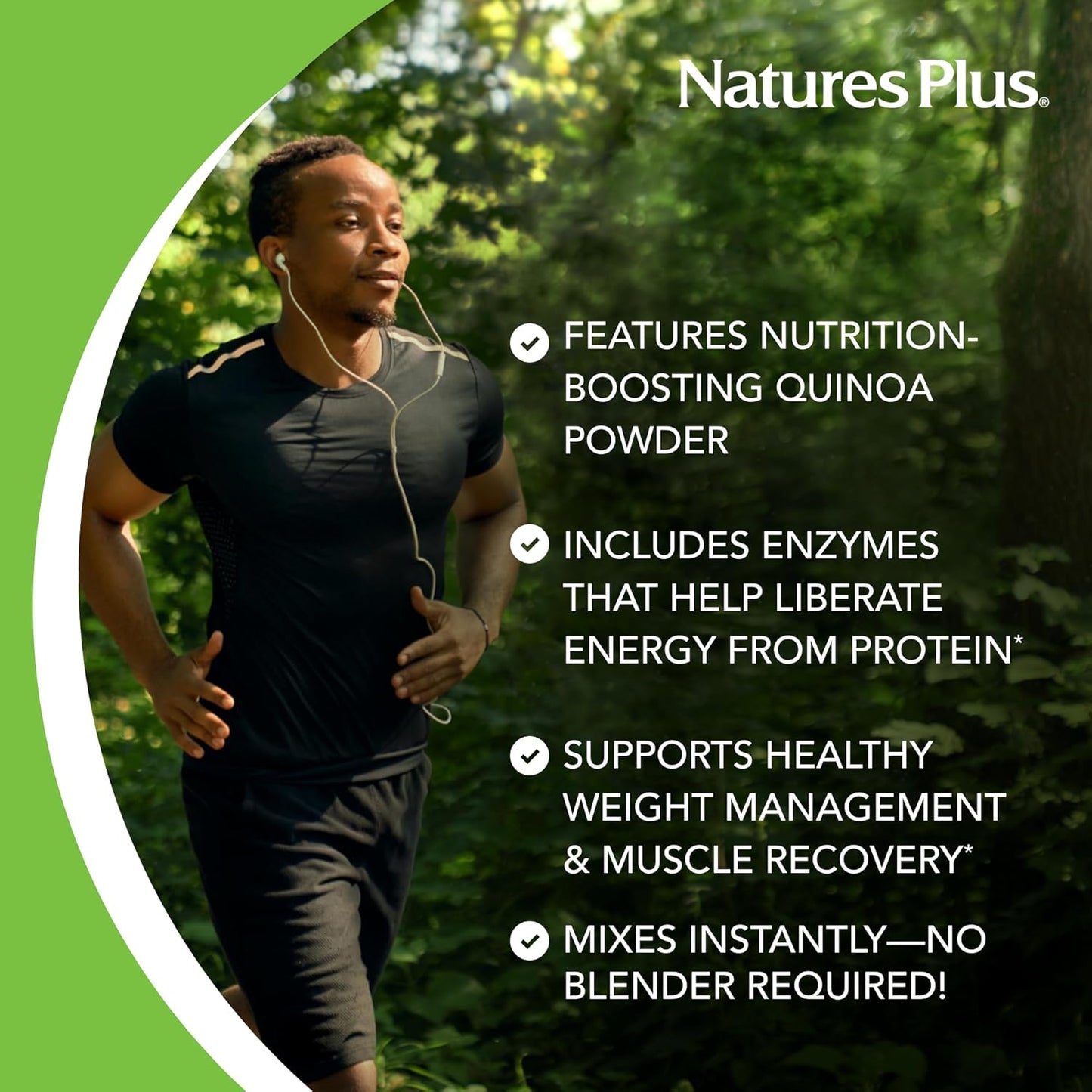 Organic Pea Protein Powder - 1.1 lbs, Vegan Drink Mix - High Energy, Hunger Suppressant, Muscle Builder - Heart Health Support - Non-GMO, Vegetarian, Gluten-Free - 25 Servings