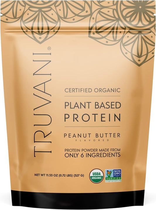 Organic Peanut Butter Vegan Pea Protein Powder - 20g Plant-Based Protein, 10 Servings, Keto-Friendly, Gluten & Dairy Free, Low Carb, No Sugar Added - BoostGo Australia