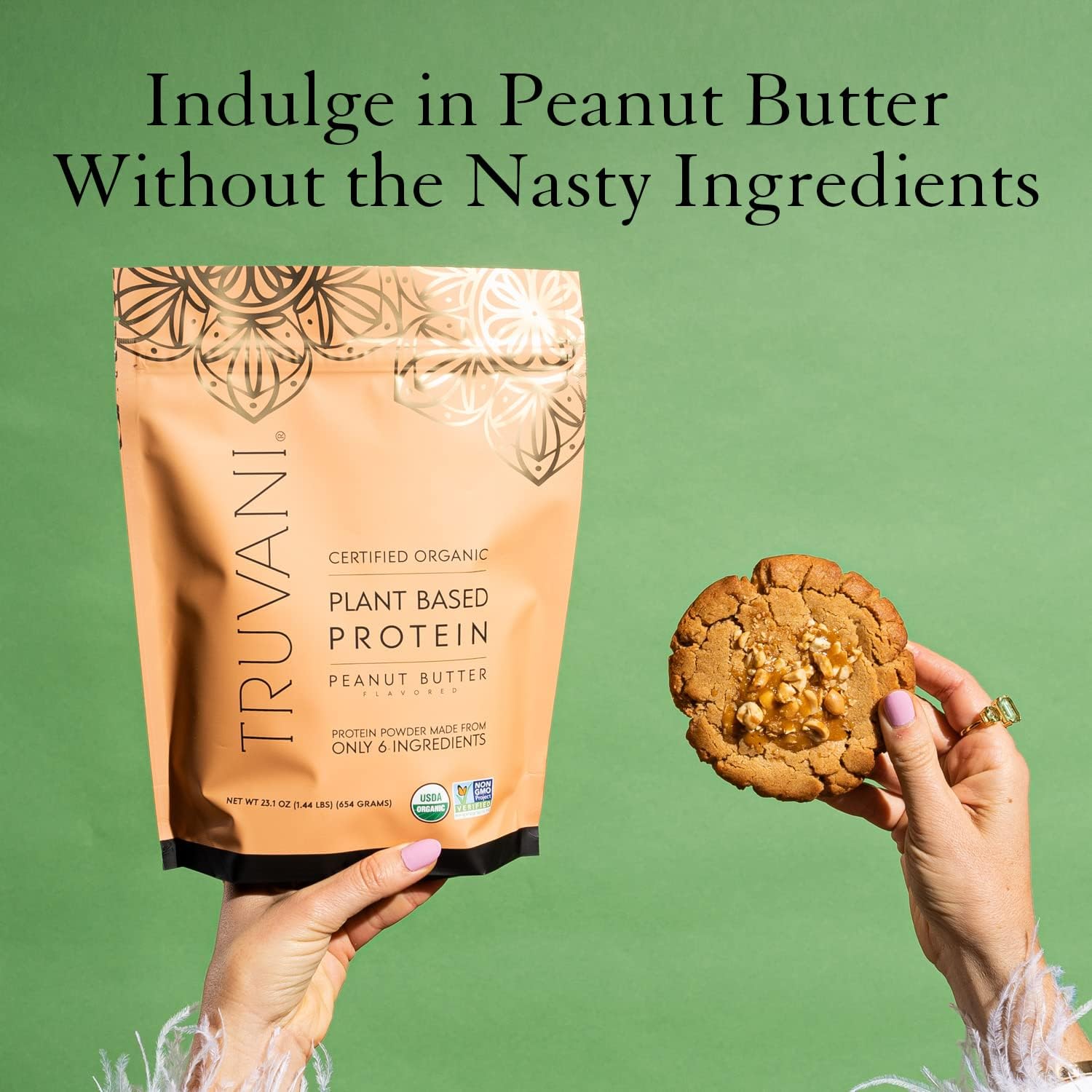 Organic Peanut Butter Vegan Pea Protein Powder - 20g Plant-Based Protein, 10 Servings, Keto-Friendly, Gluten & Dairy Free, Low Carb, No Sugar Added - BoostGo Australia