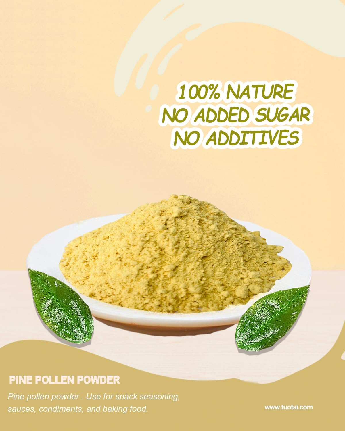 Organic Pine Pollen Powder - GMO-Free, Additive-Free, Vegan-Friendly