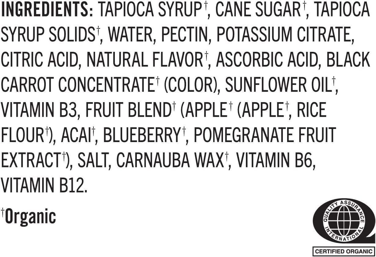 Organic Pink Lemonade Energy Chews - Non-GMO, Gluten-Free, USDA Certified (12 Count)