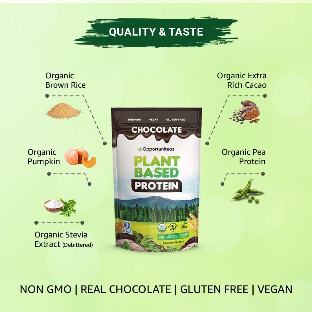 Organic Plant-Based and Whey Protein by Opportuniteas - High-Quality Protein Supplement - BoostGo Australia