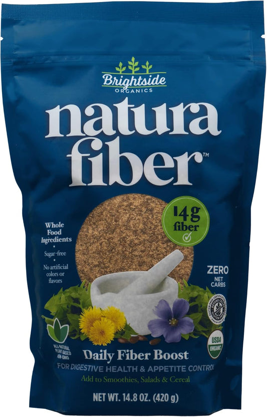 Organic Plant-Based Fiber Powder Supplement with Whole Food Ingredients, Natural Natura Fiber Formula