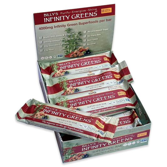 Organic Plant-Based Meal Replacement Bars with 4000mg Superfood Powder - Gluten Free, Non GMO (12 Bars)