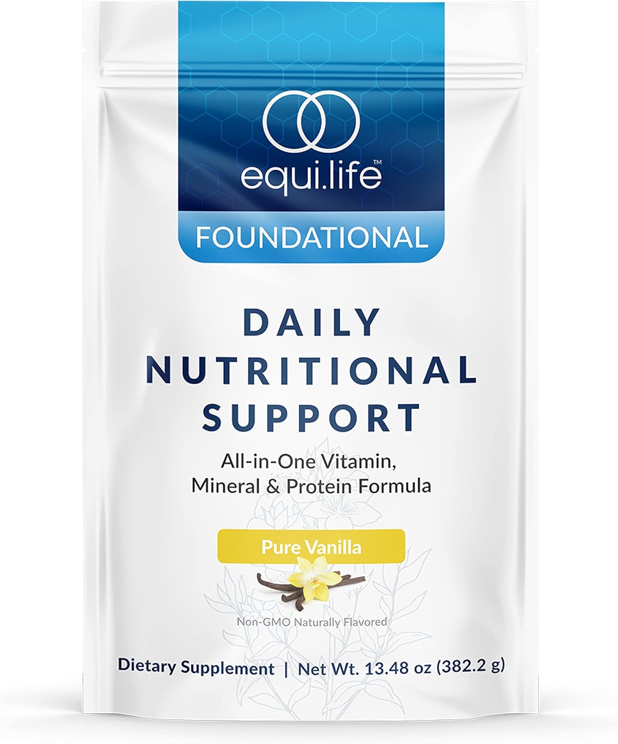 Organic Plant-Based Protein Powder with Multivitamin for Daily Nutritional Support - Boost Energy, Mood, Gut Health, and Skin (Pure Vanilla, 14 Servings)