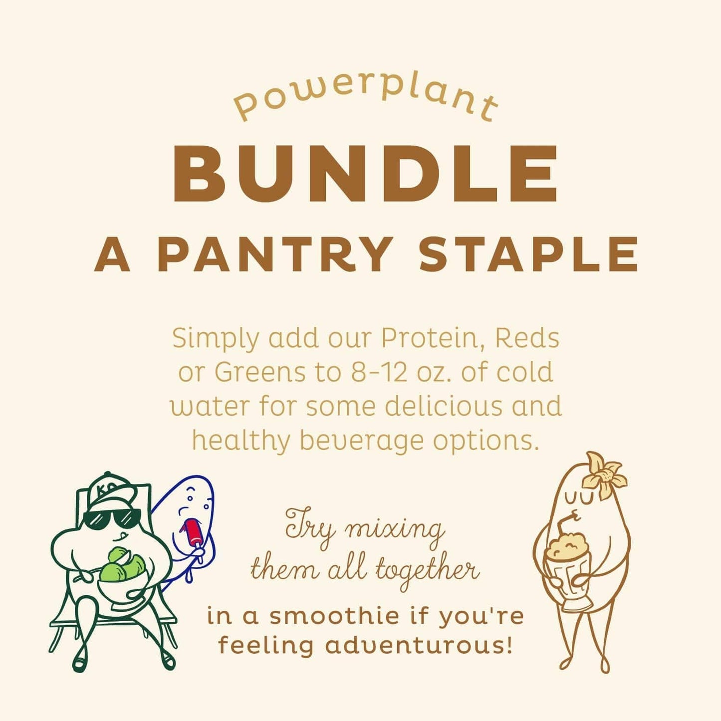 Organic Plant-Based Vanilla Protein Powder with Reds and Greens Bundle by KOS PowerPlant