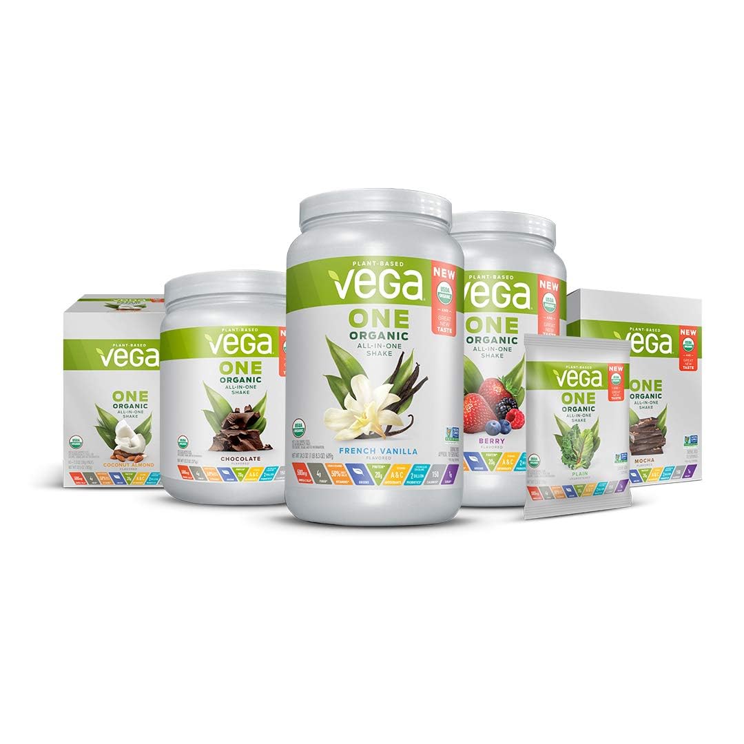 Organic Plant Protein Powder Chocolate 13.2 oz - Vegan, Non-Dairy, Gluten-Free, Non-GMO