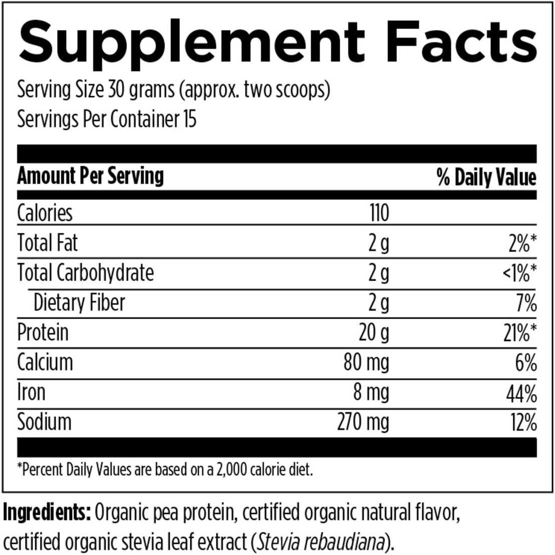 Organic Plant Protein Powder with Rice, Sacha Inchi, Pumpkin Seed, Sunflower Seed & Pea Blend - Creamy Vanilla Flavor - 20g Protein - 465g