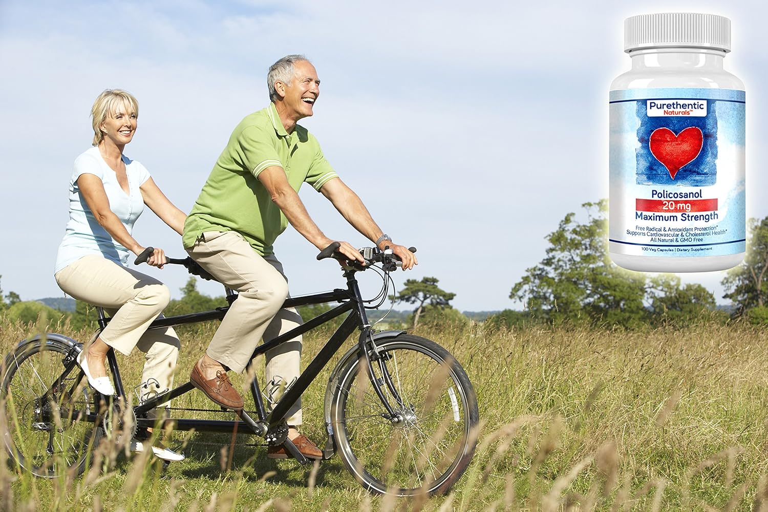 Organic Policosanol 20mg Capsules - Cardiovascular & Cholesterol Support - Antioxidant Protection - Pure Sugar Cane Extract - 100 Veg Caps