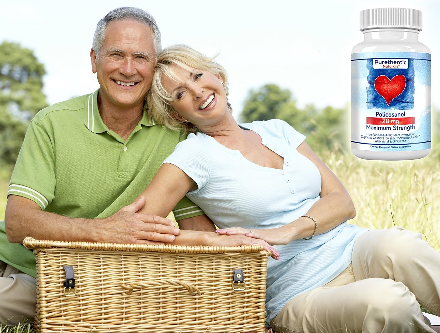 Organic Policosanol 20mg Capsules - Cardiovascular & Cholesterol Support - Antioxidant Protection - Pure Sugar Cane Extract - 100 Veg Caps