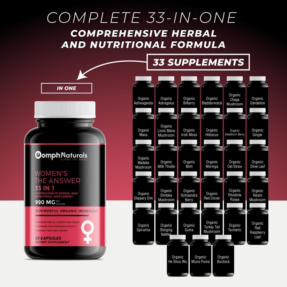 Organic Powerful Health Formula for Women by Oomph Naturals - The Ultimate Solution