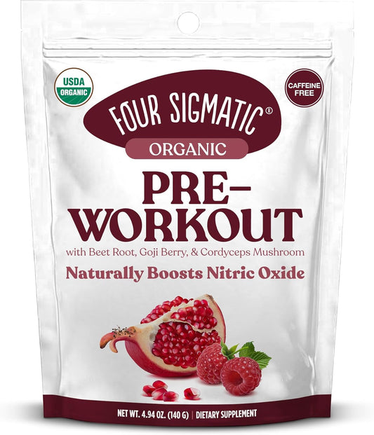 Organic Pre Workout Powder with Superfood Adaptogens & Antioxidants - Beetroot, Cordyceps, Garcinia Cambogia & Goji Berry - 4.94 oz. - BoostGo Australia