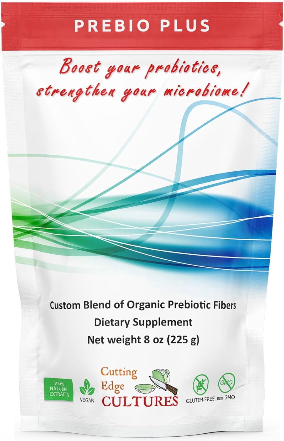 Organic Prebiotic Fiber Powder Blend with Kefir Starter Culture for Gut Health (1 Prebio Plus + 1 Kefir 20g)