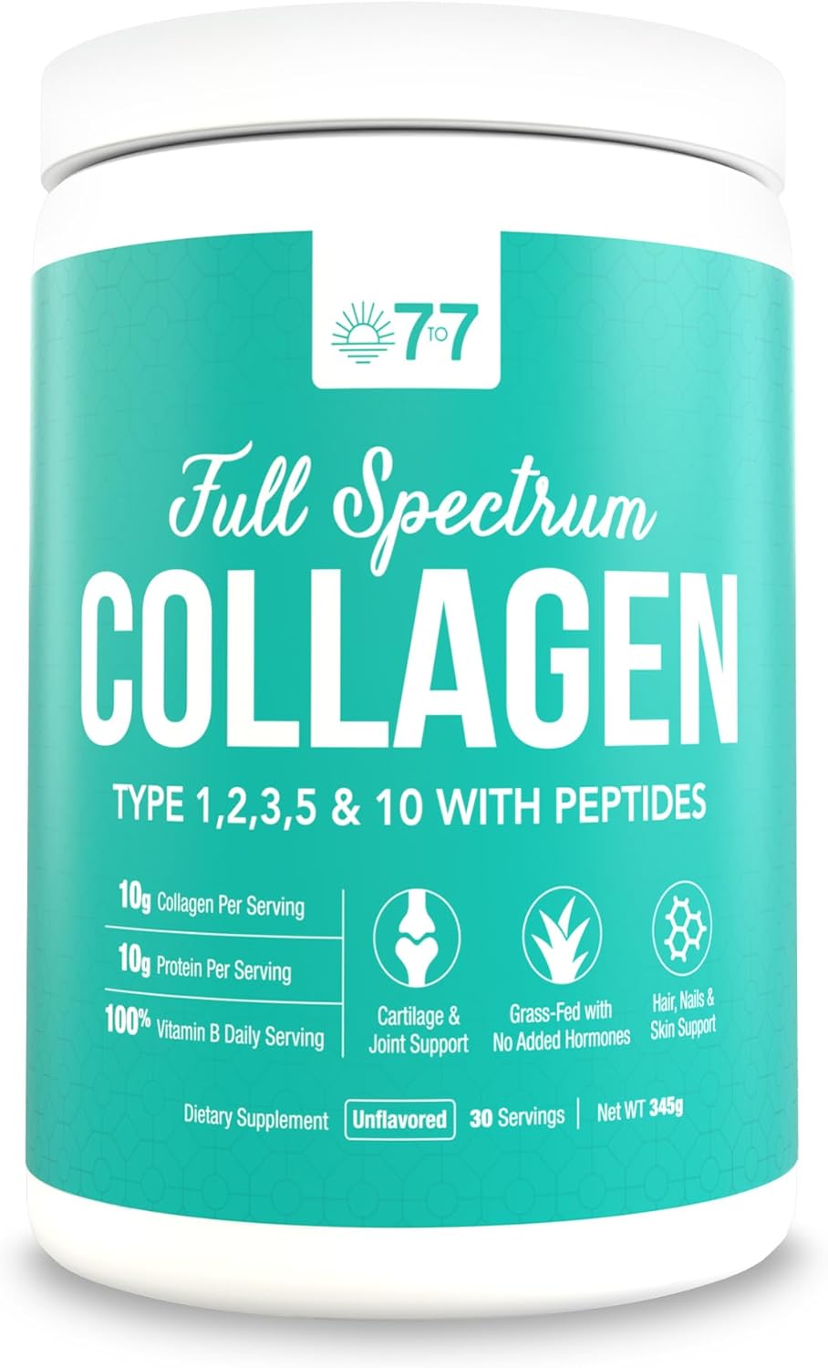 Organic Premium Collagen Peptide Powder with Hyaluronic Acid and Antioxidants for Radiant Skin, Hair, and Nails - Grass-Fed and Gluten-Free Formula