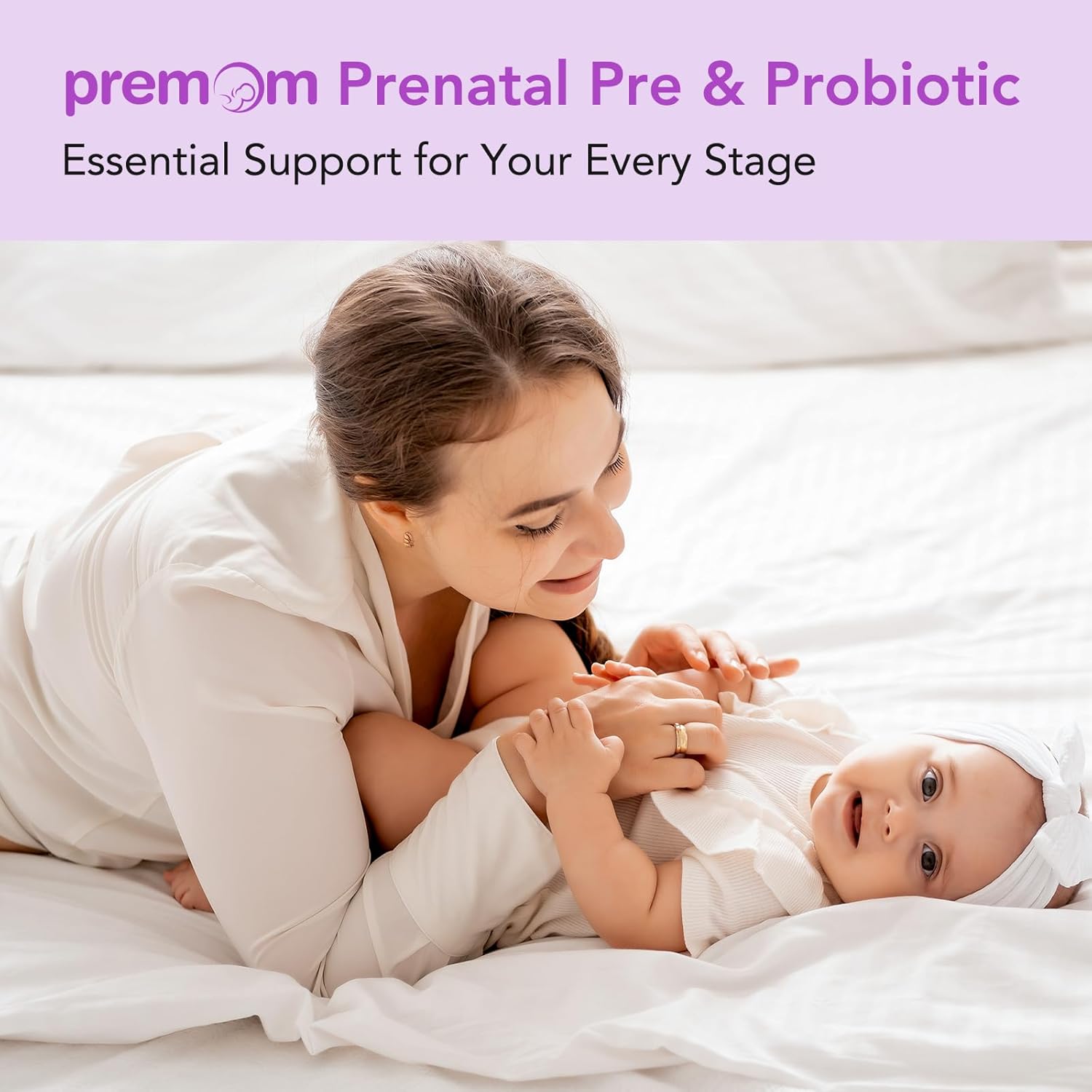 Organic Prenatal Prebiotics & Probiotics for Women - 30 Billion CFU, 18 Strains - Supports Digestive, Gut & Immune Health - Daily Capsules for Mom and Baby
