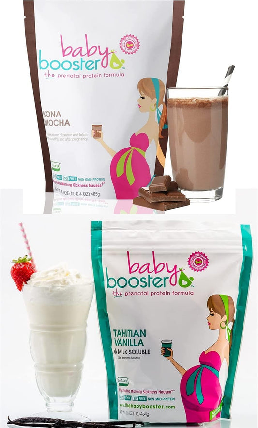 Organic Prenatal Vitamin Shakes - Kona Mocha & Tahitian Vanilla Flavors