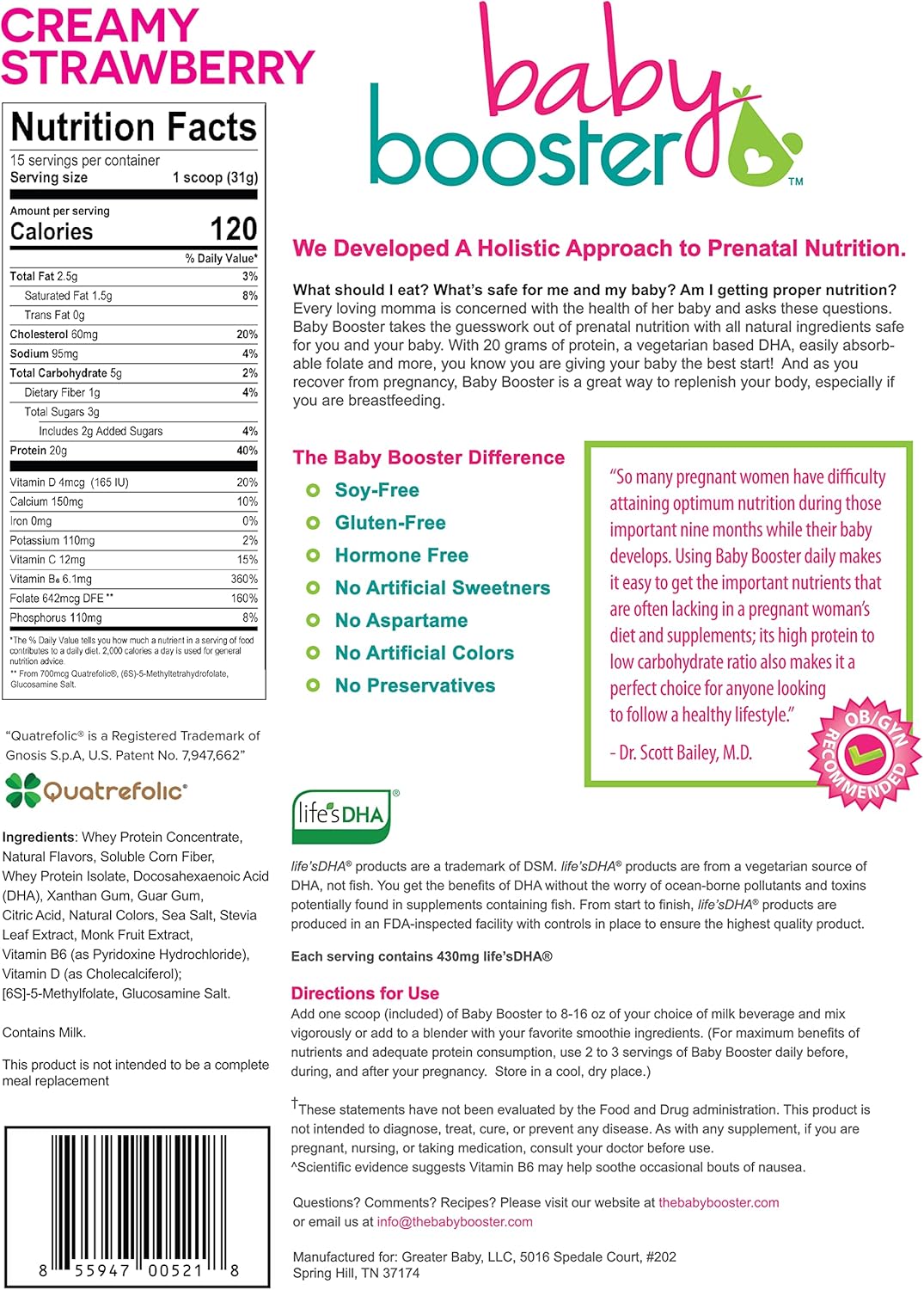 Organic Prenatal Vitamin Shakes in Kona Mocha and Strawberry Flavors for Expecting Mothers